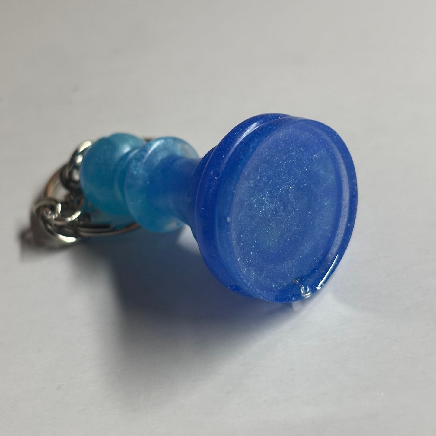Ice Blue Bishop - Handmade Resin Keychain