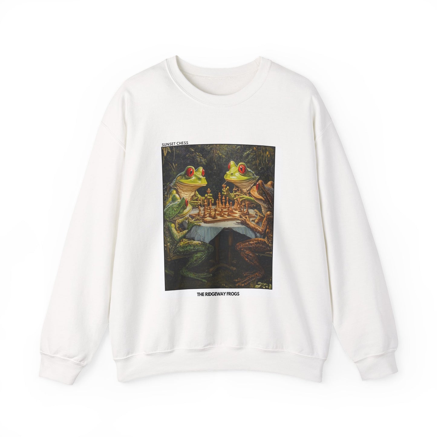 Ridgeway Frogs - White Chess Crewneck Sweater