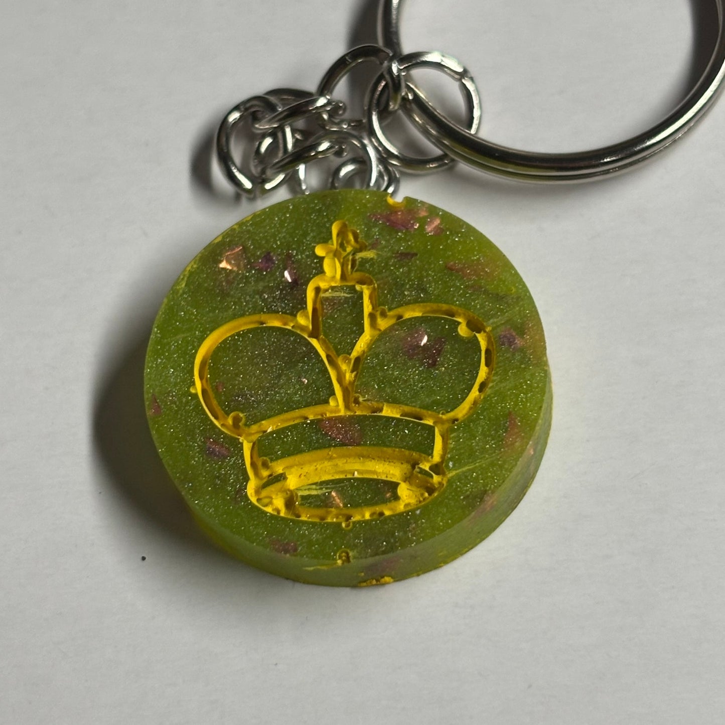 Royal Green King - Handmade Resin Keychain