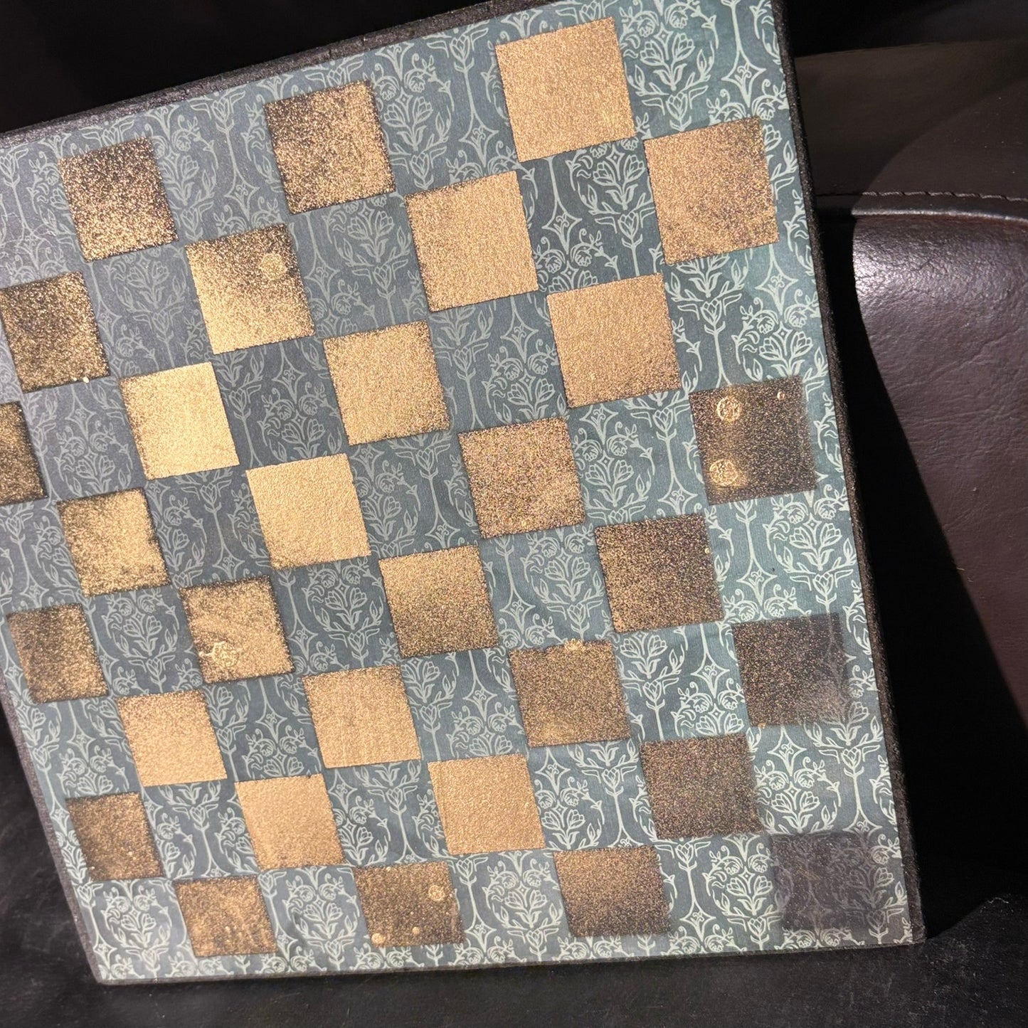 Vintage Green - Scrapbook Chess Board