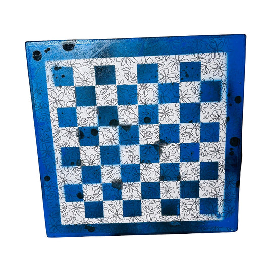 Blue & White - Scrapbook Chess Board