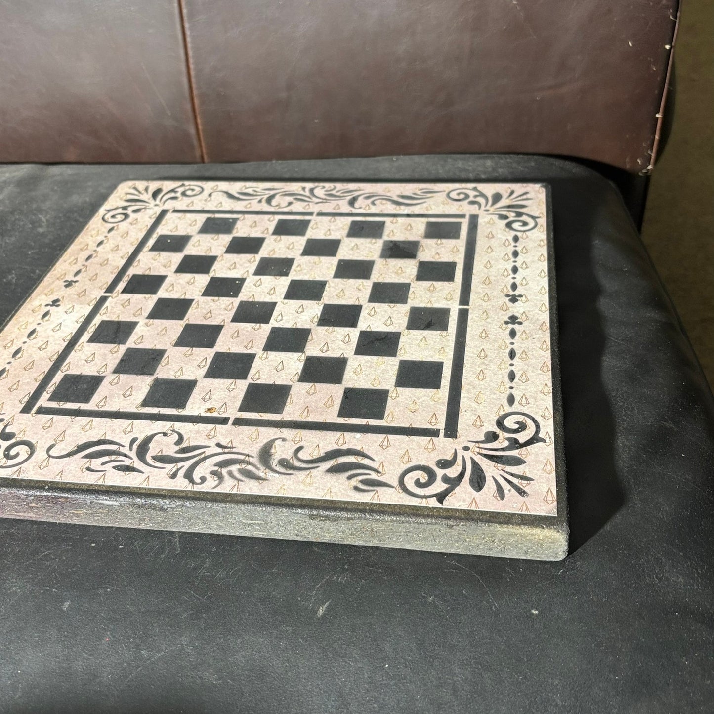 Cream Black - Scrapbook Chess Board