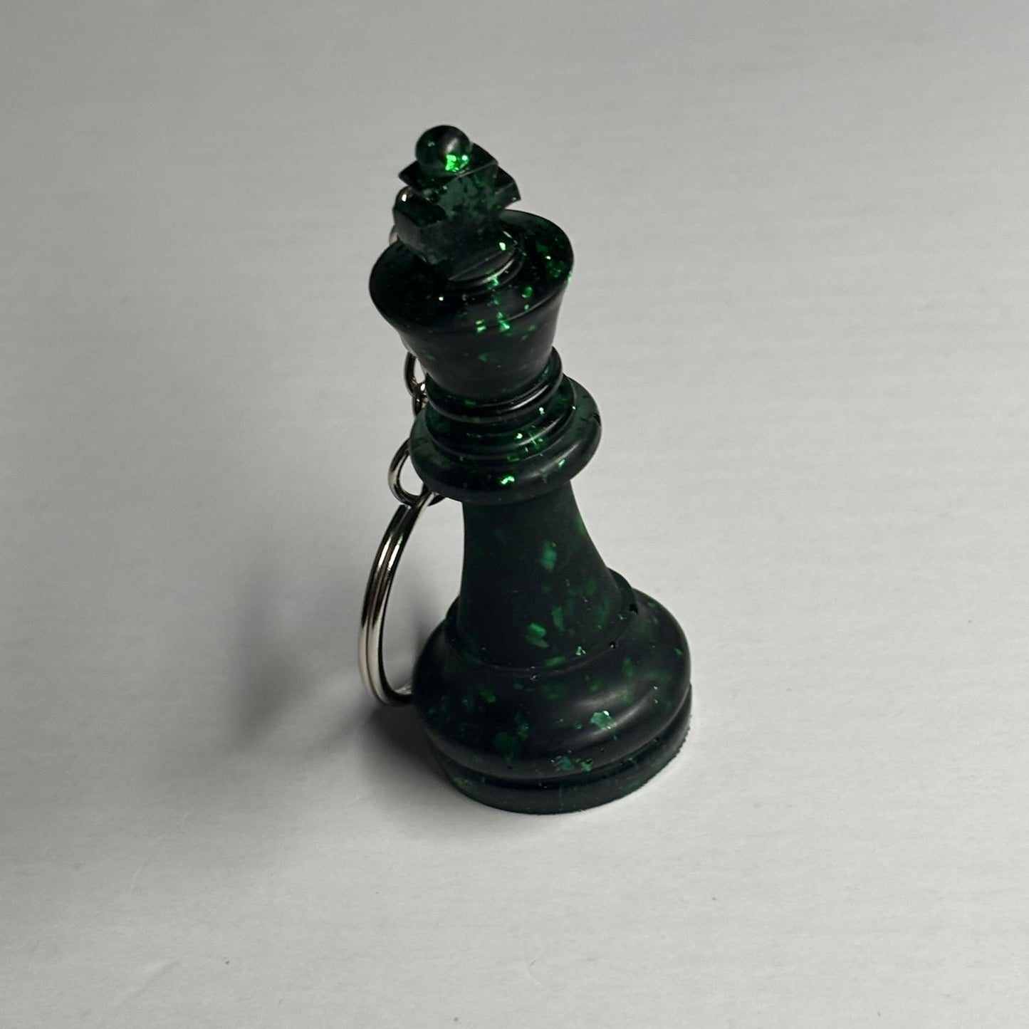 Dark Green King - Handmade Resin Keychain