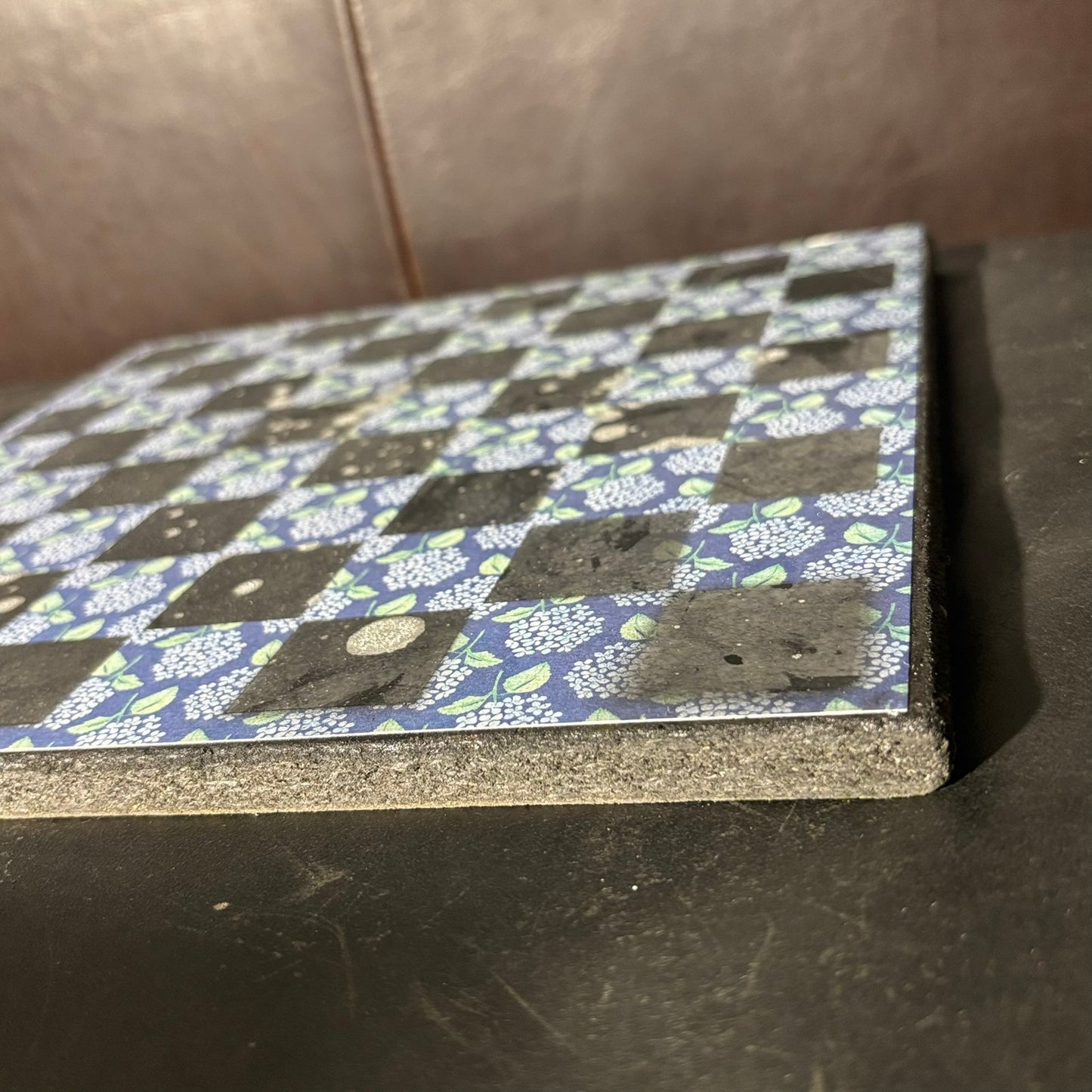 Vintage Flowers - Scrapbook Chess Board