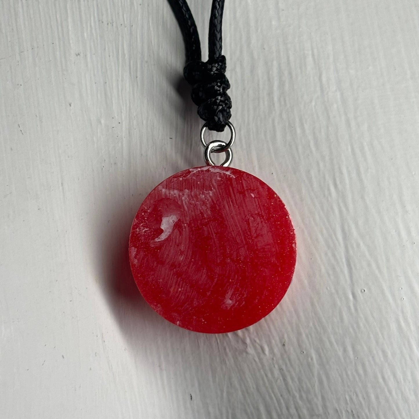Red Pawn - Handmade Resin Chess Necklace