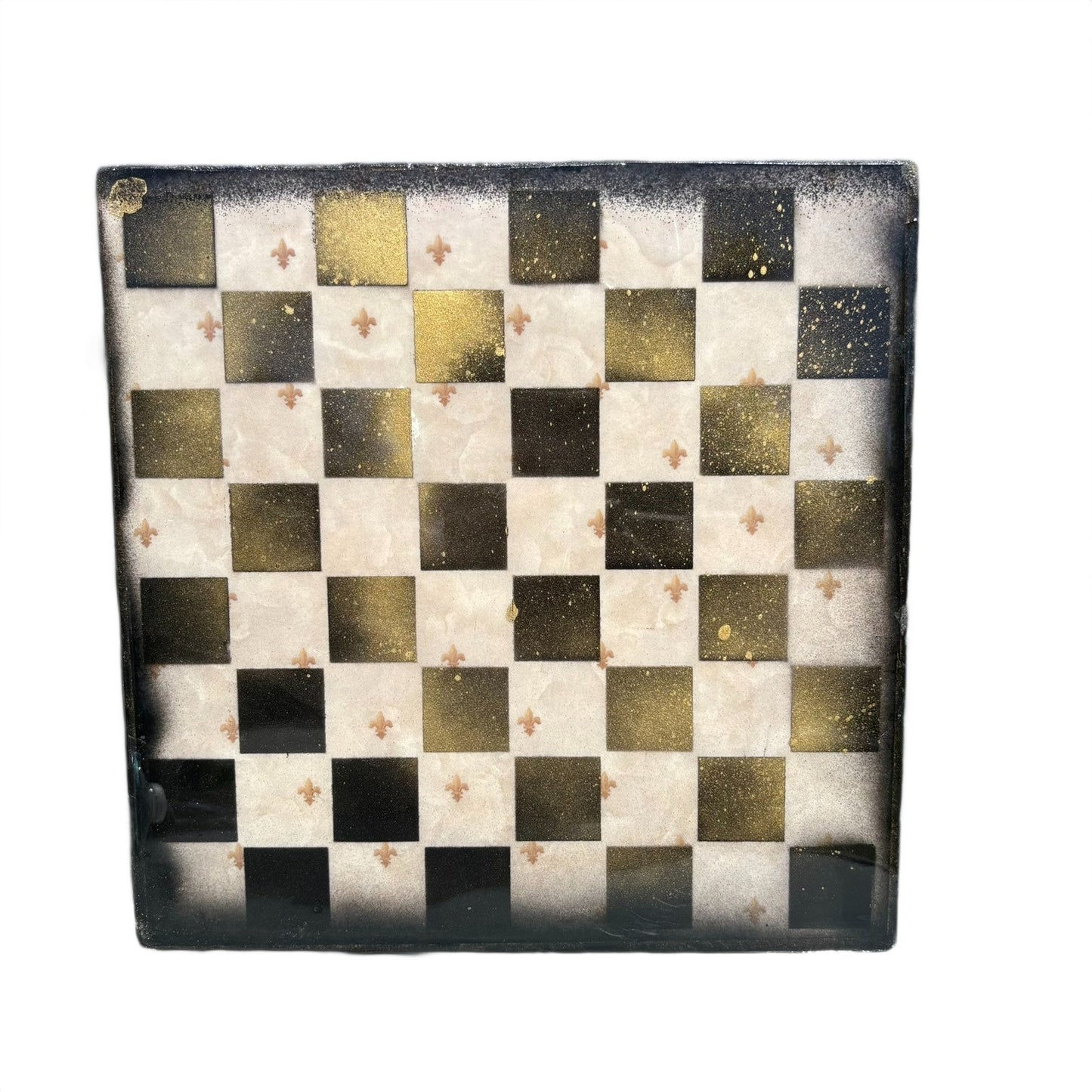 Old School Cream - Resin Coated Chess Board