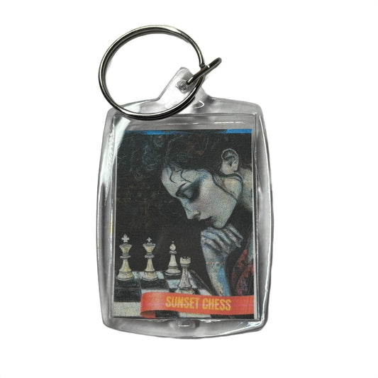 Timid Woman - Chess  Photo Keychain
