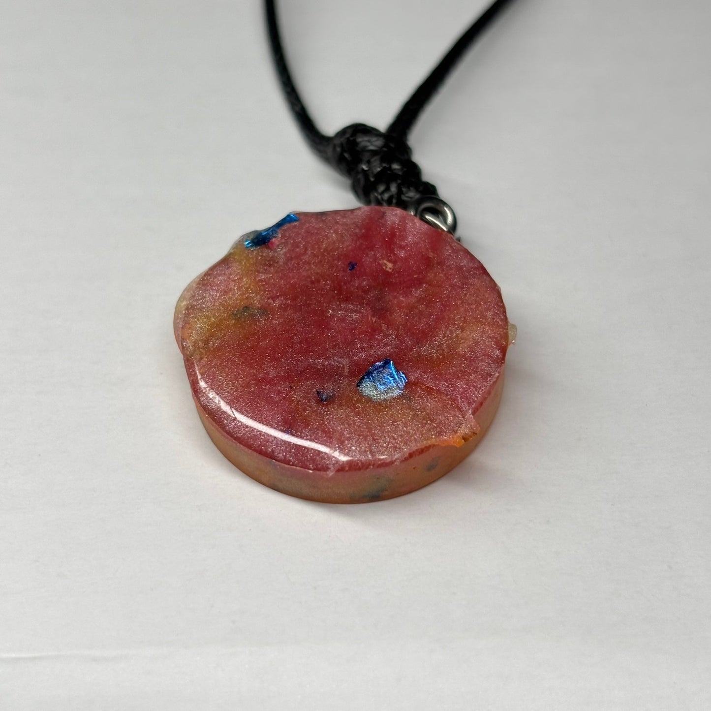 Crystal Orange Pawn - Handmade Resin Chess Necklace