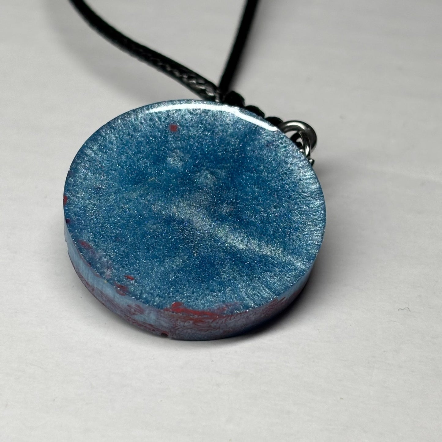 Red Print Queen - Handmade Resin Chess Necklace