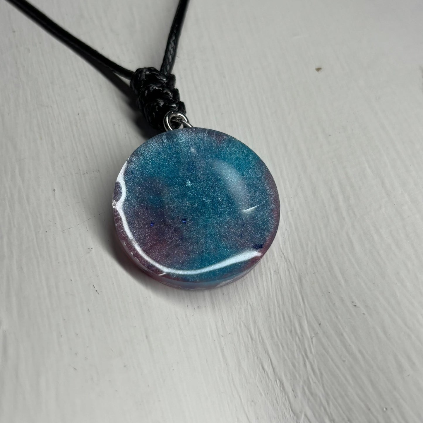 Cotton Candy Rook - Handmade Resin Chess Necklace - Flat Edition