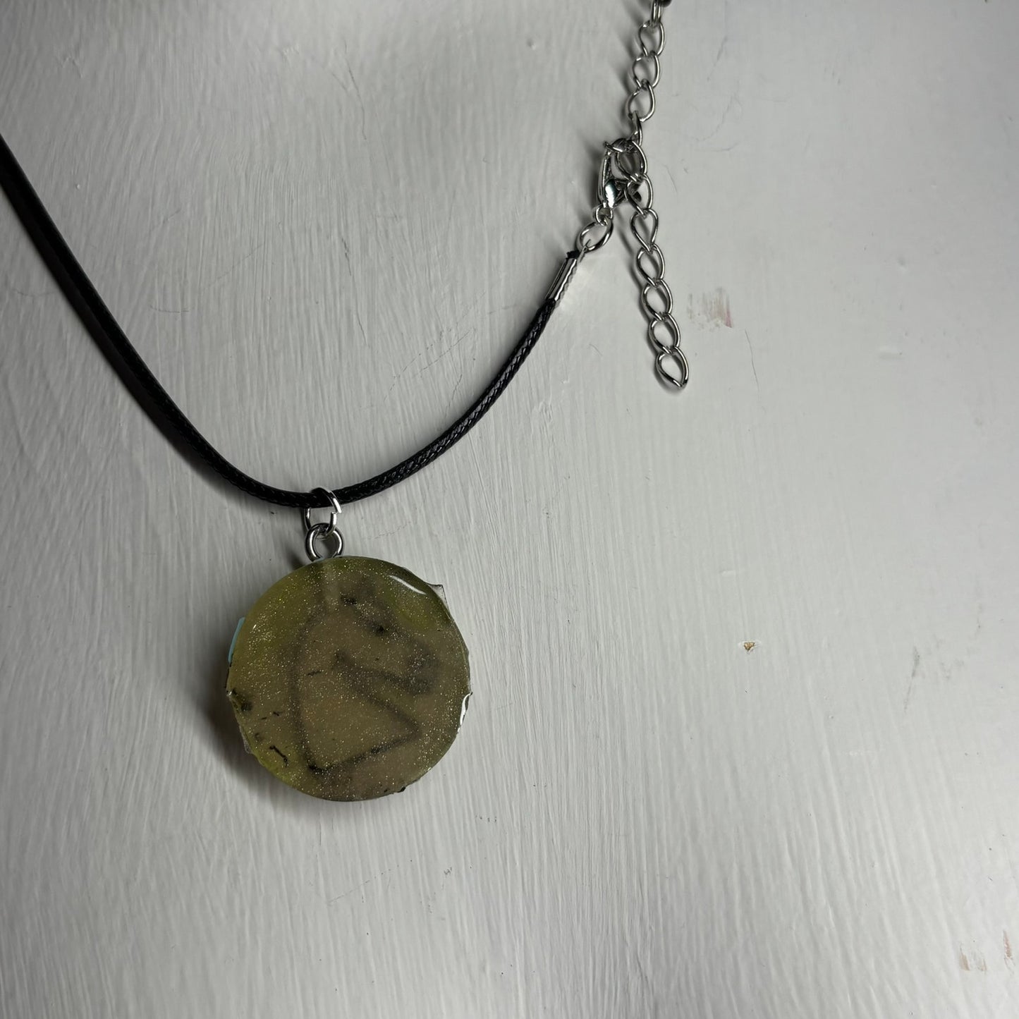 Dark Yellow Knight - Handmade Resin Chess Necklace