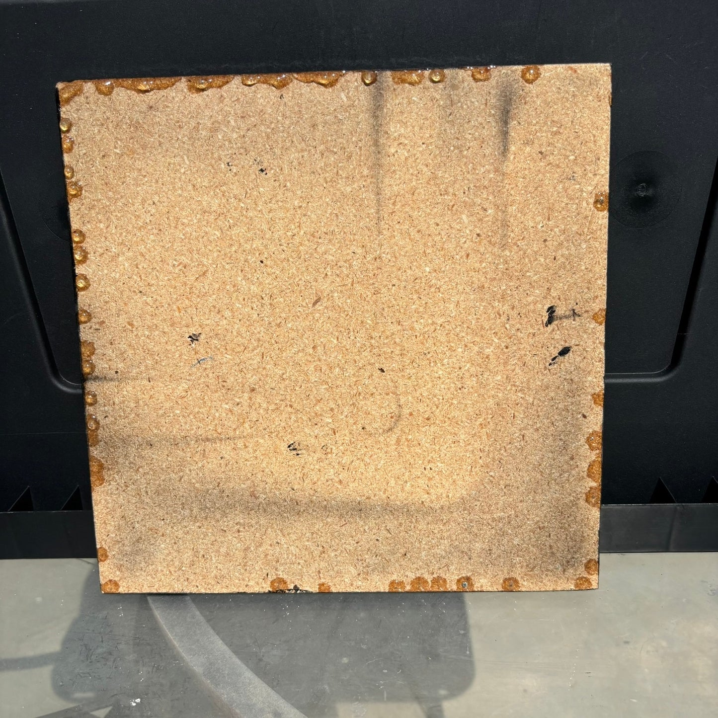 Goldish Red Flower Pattern - Resin Coated Chess Board