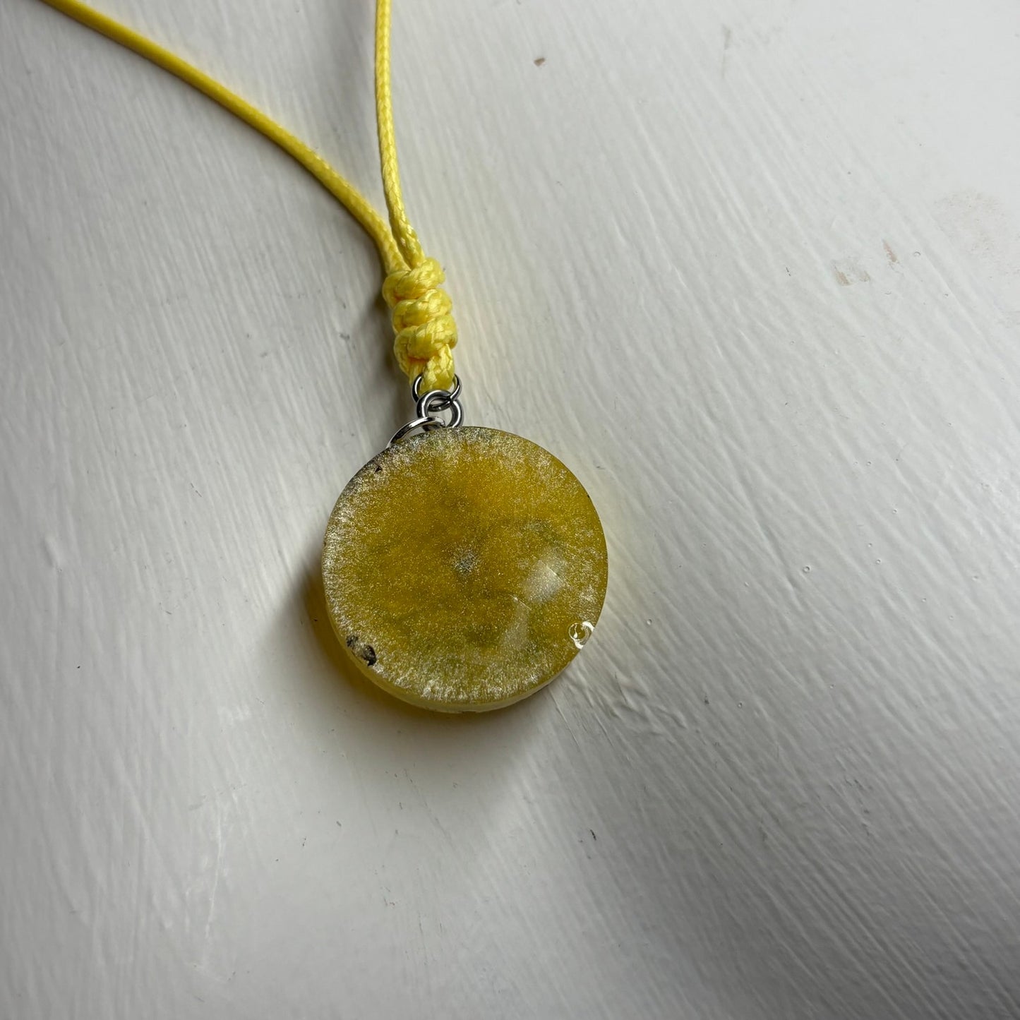 Yellow King - Handmade Resin Chess Necklace