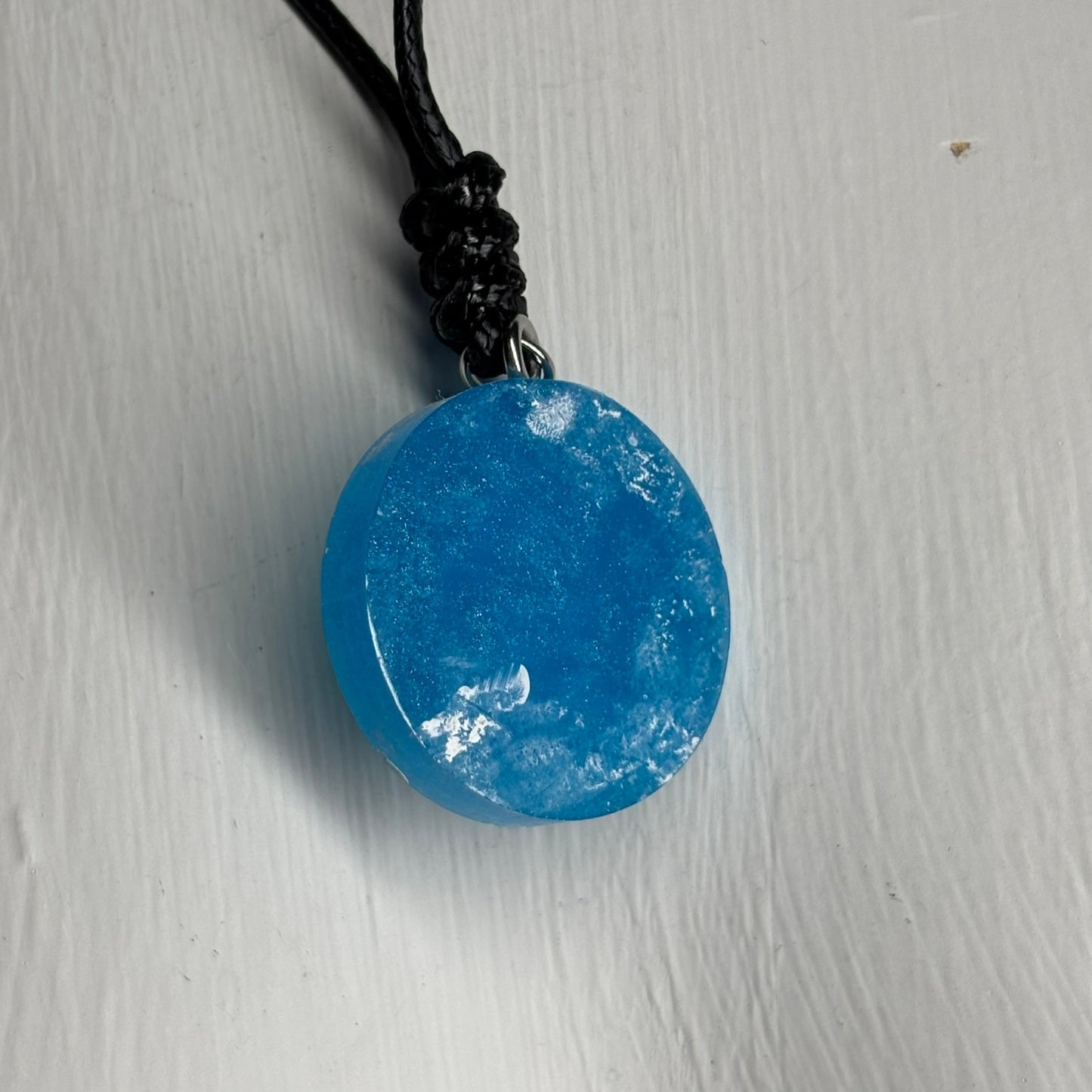 Blue Bishop - Handmade Resin Chess Necklace