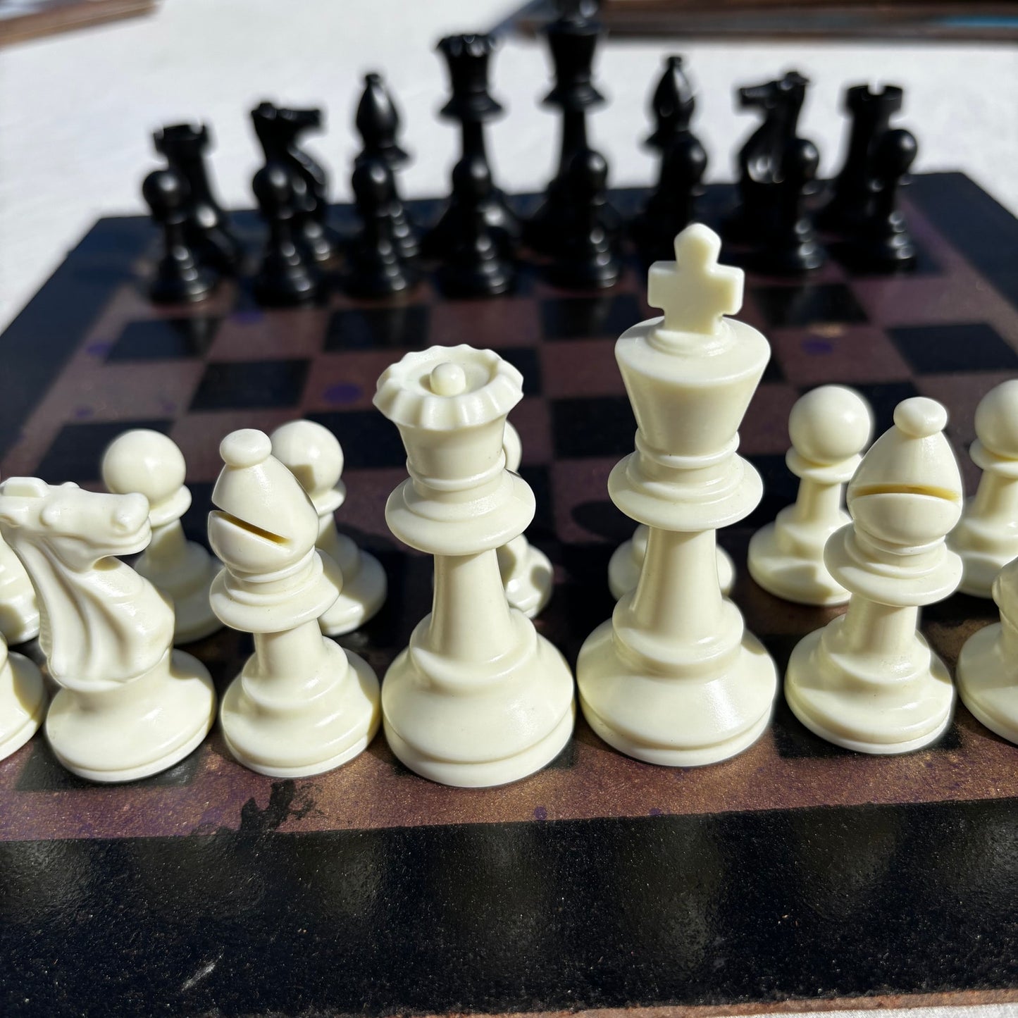 Purple Gold - Painted Chess Set