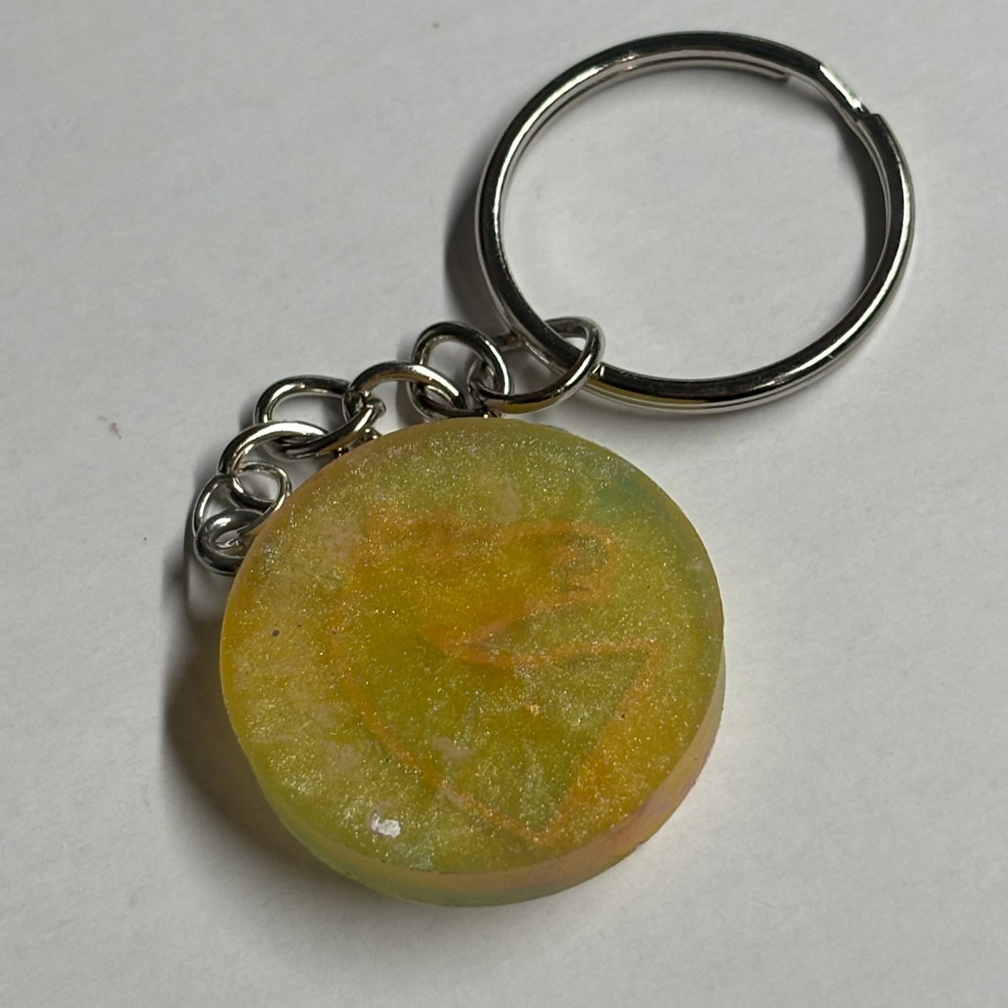 Yellow/Green Knight - Handmade Resin Keychain