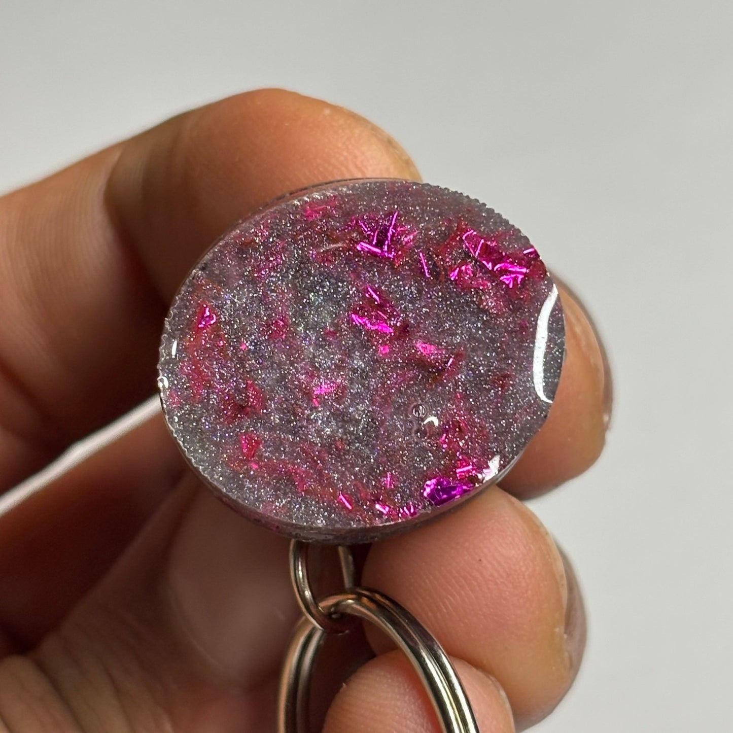 Midnight Purple Rook - Handmade Resin Keychain