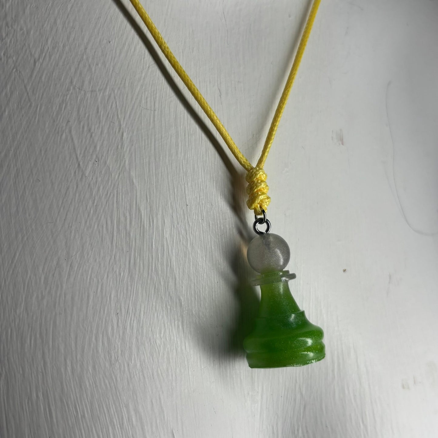 Vintage Green - Handmade Resin Chess Necklace