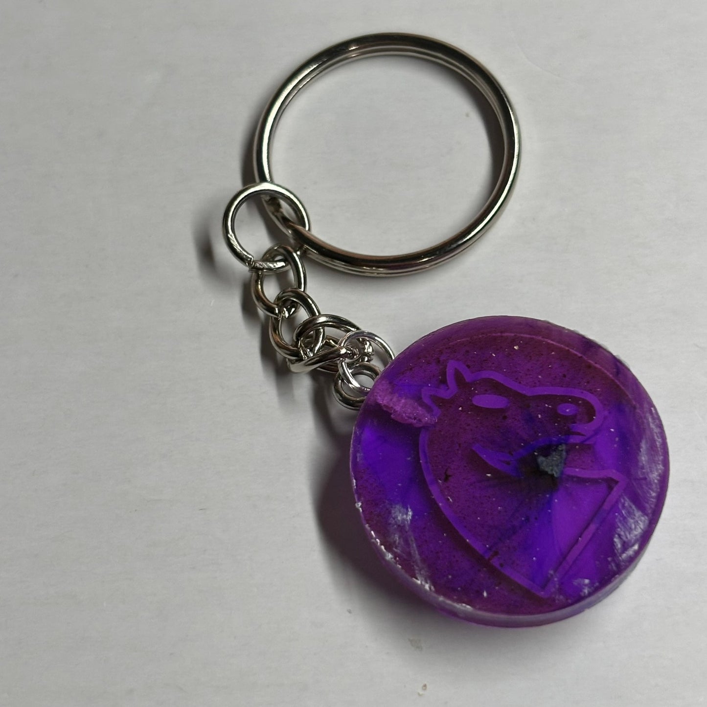 Translucent Purple Knight - Handmade Resin Keychain