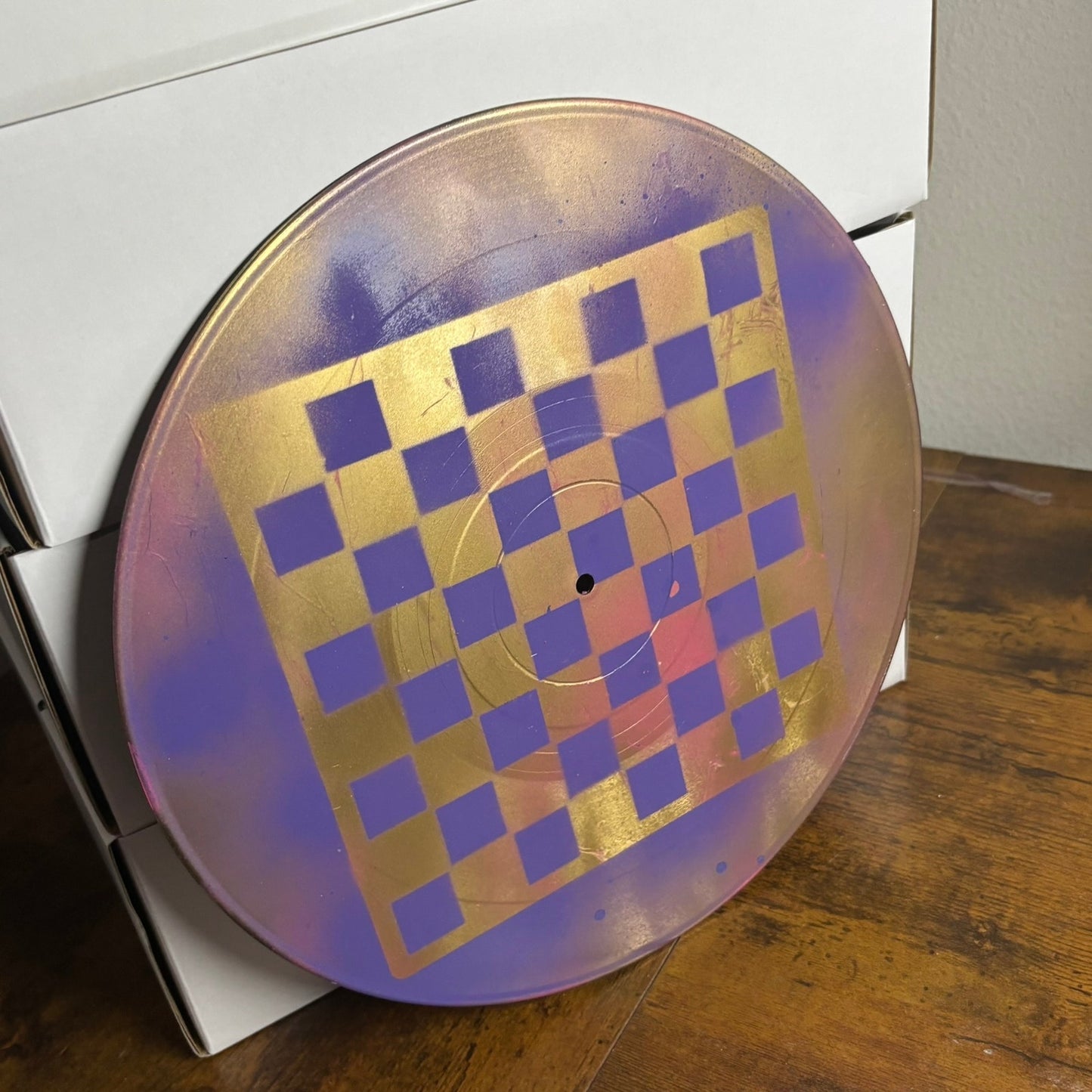 Purple & Gold - Vinyl Chess Board