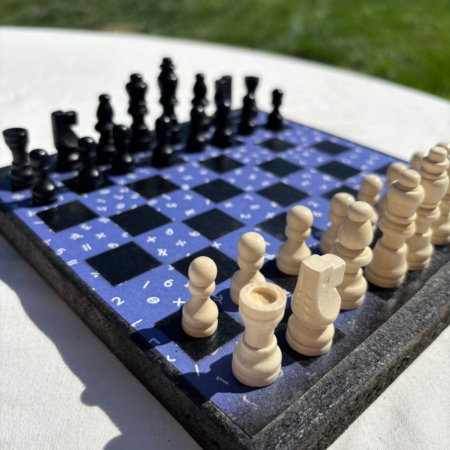 Purple Symbols - Scrapbook Chess Set