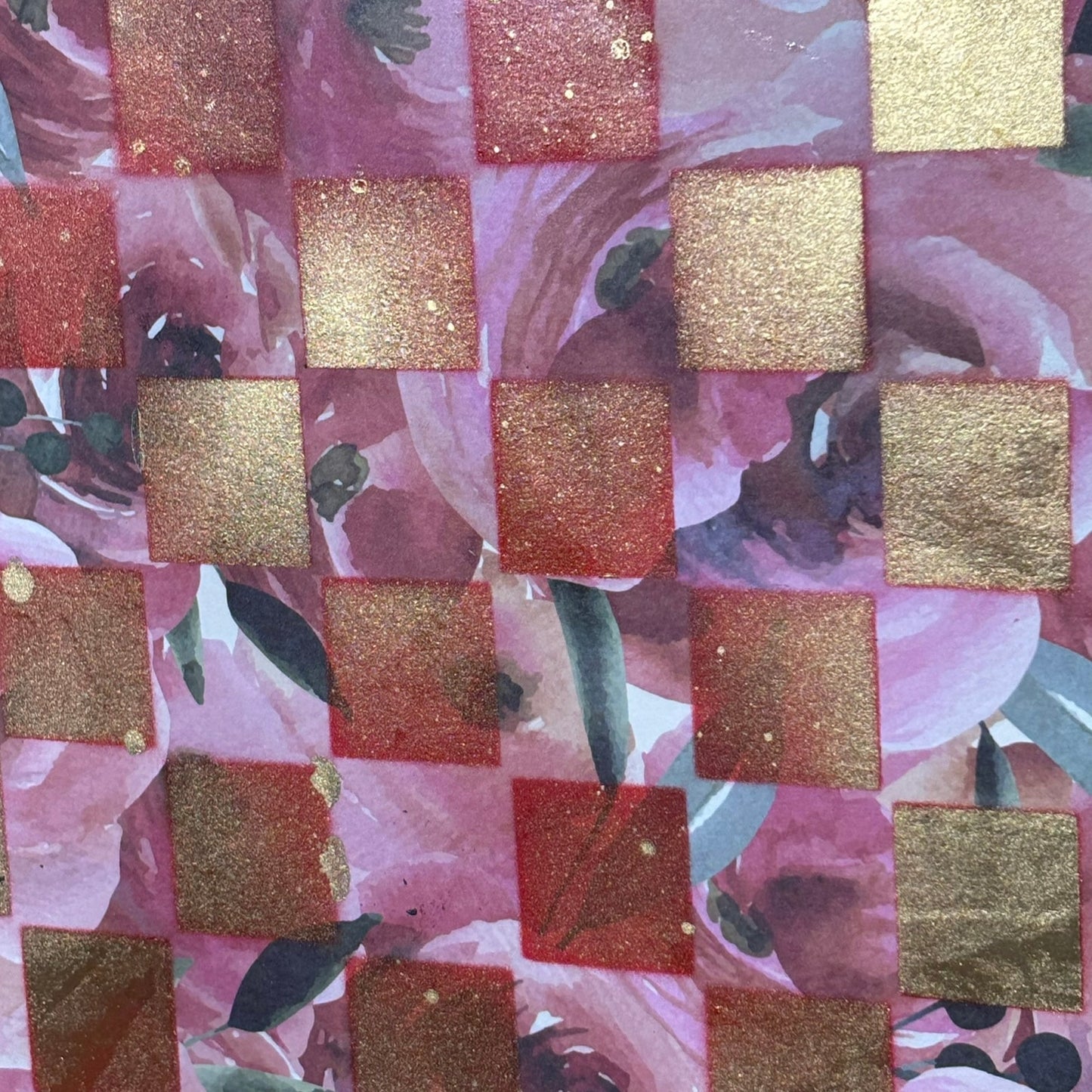 Red Golden Hue - Scrapbook Chess Board