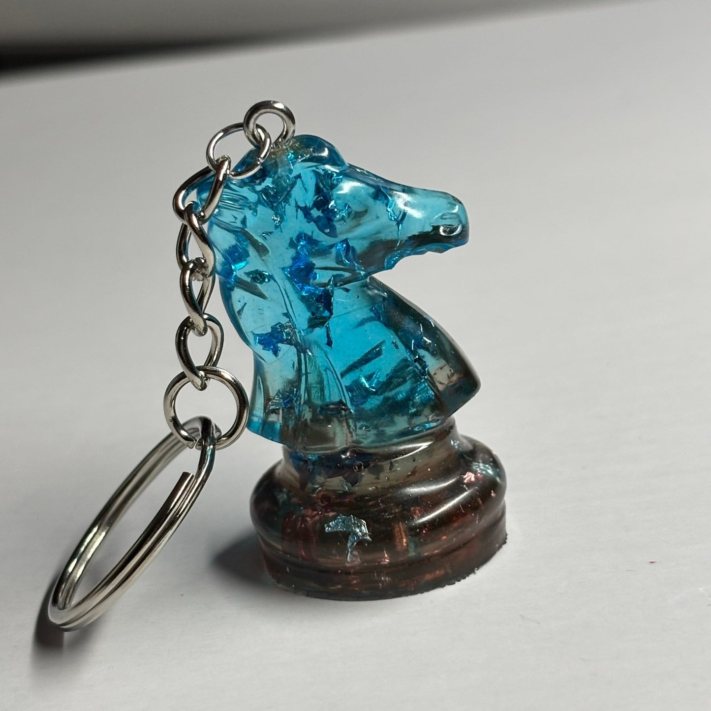 Blue Knight - Handmade Resin Keychain