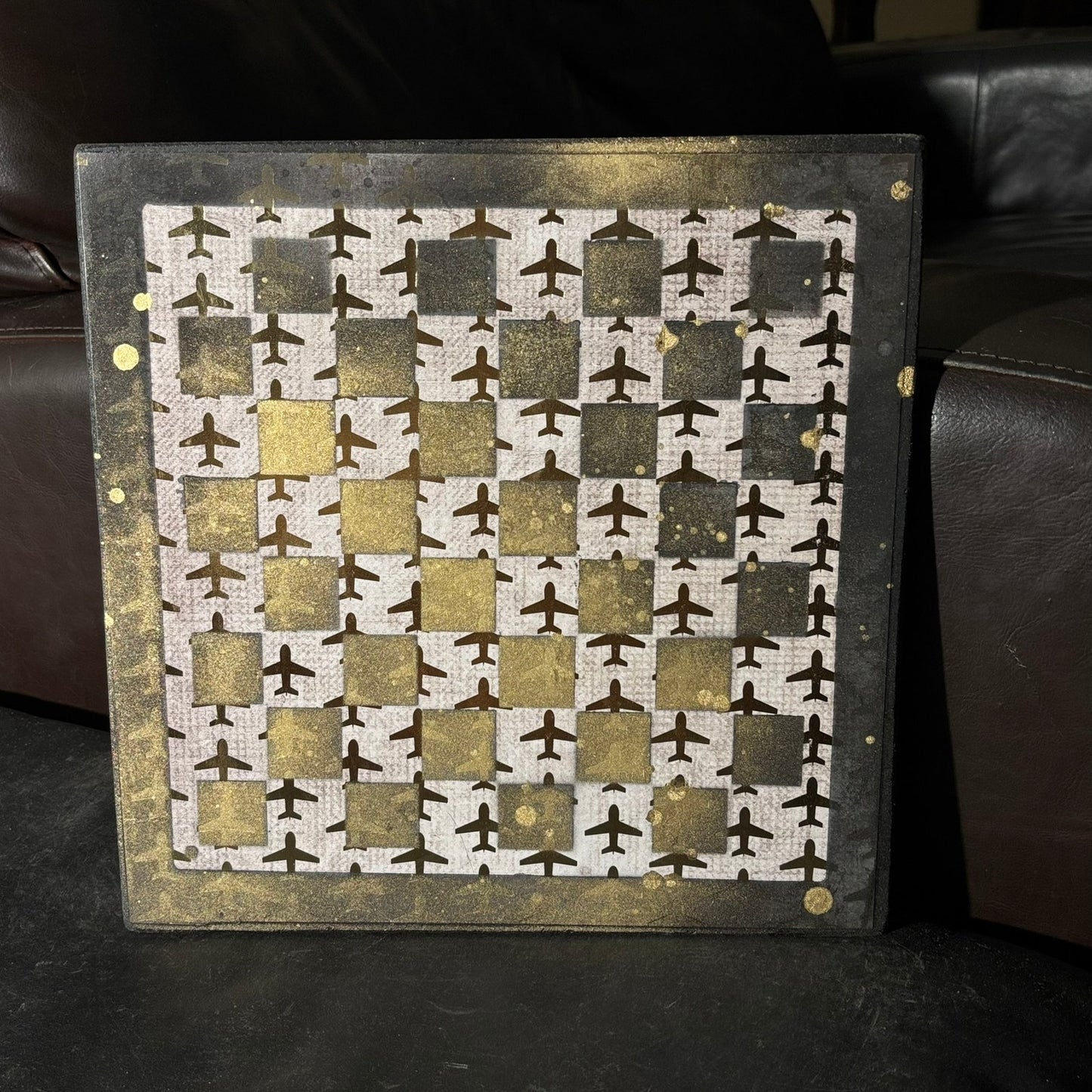 Golden Planes - Scrapbook Chess Board