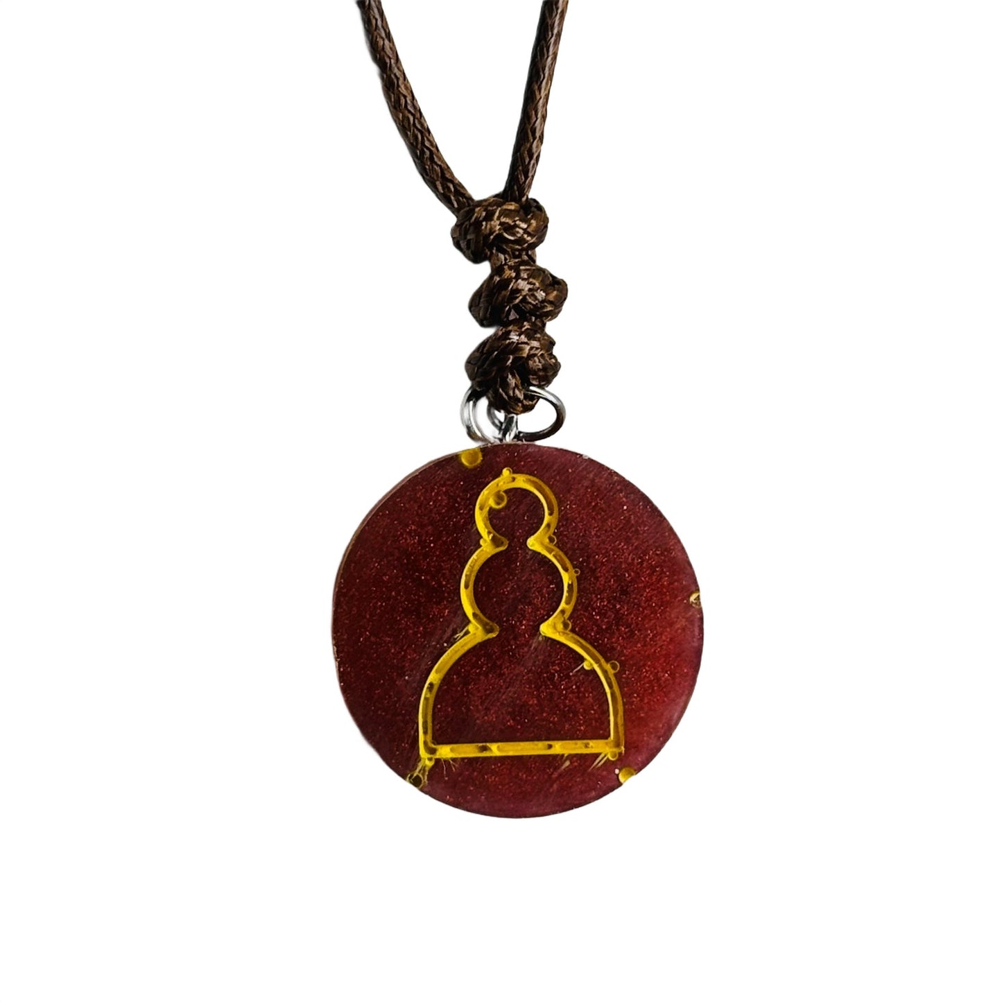 Royal Red Pawn - Handmade Resin Chess Necklace