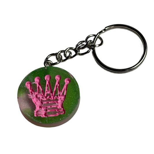 Queens Pink Desire Handmade Resin Keychain - Flat Edition