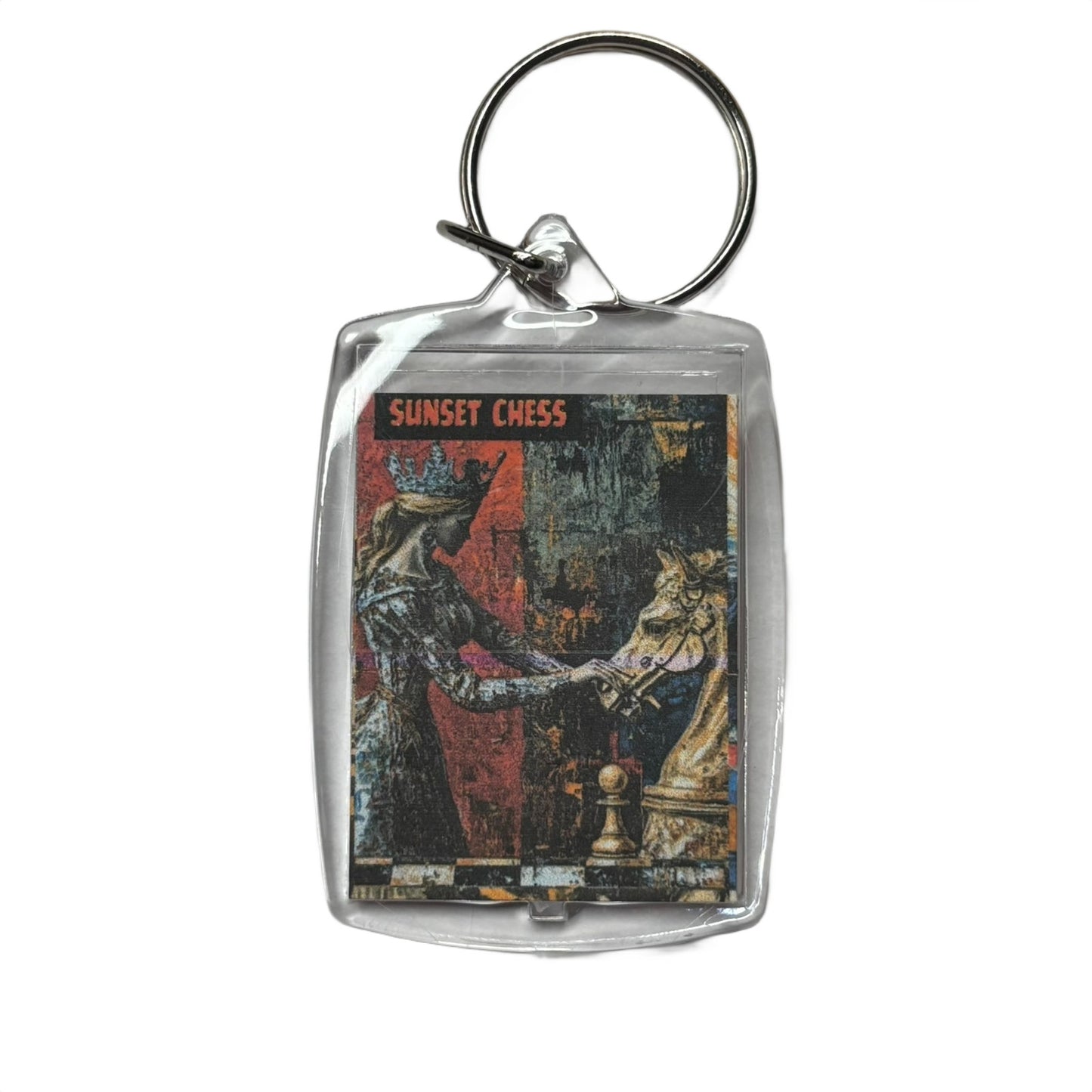 Queen & Knight - Chess  Photo Keychain