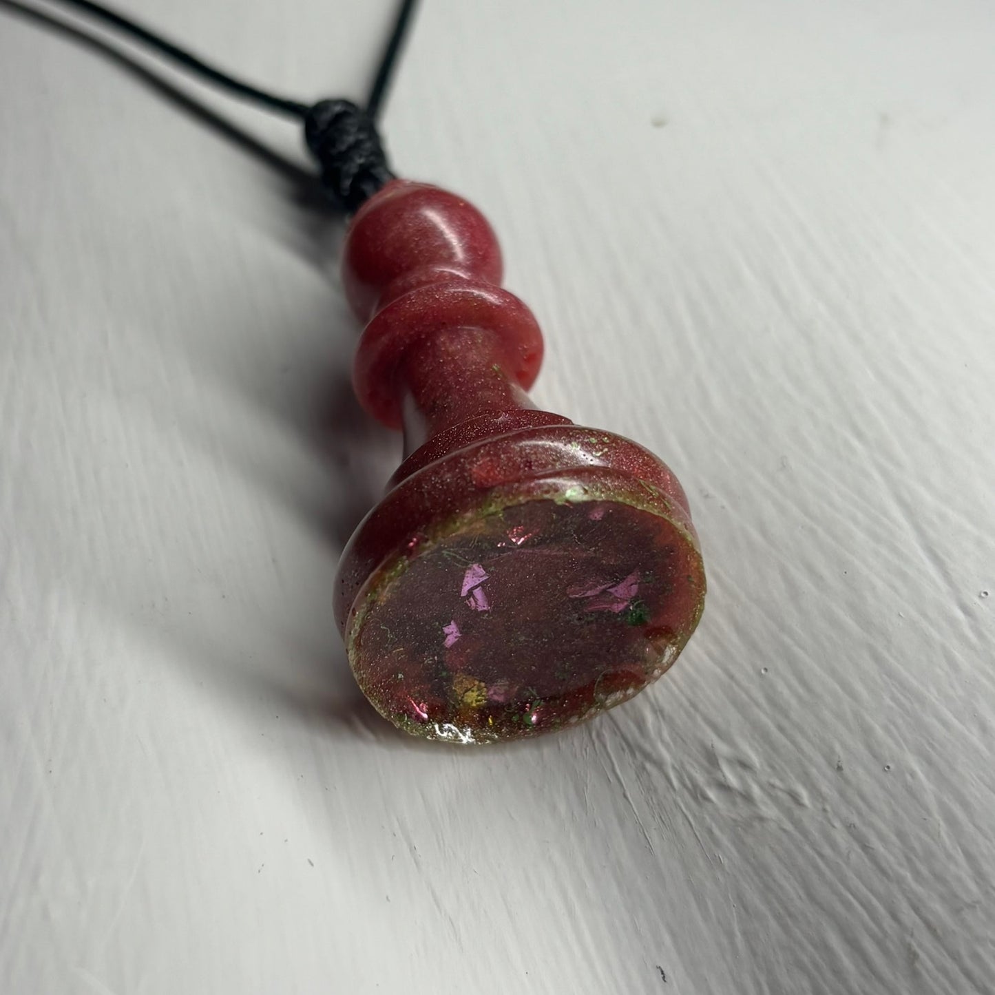 Violet Purple Bishop - Handmade Resin Chess Necklace