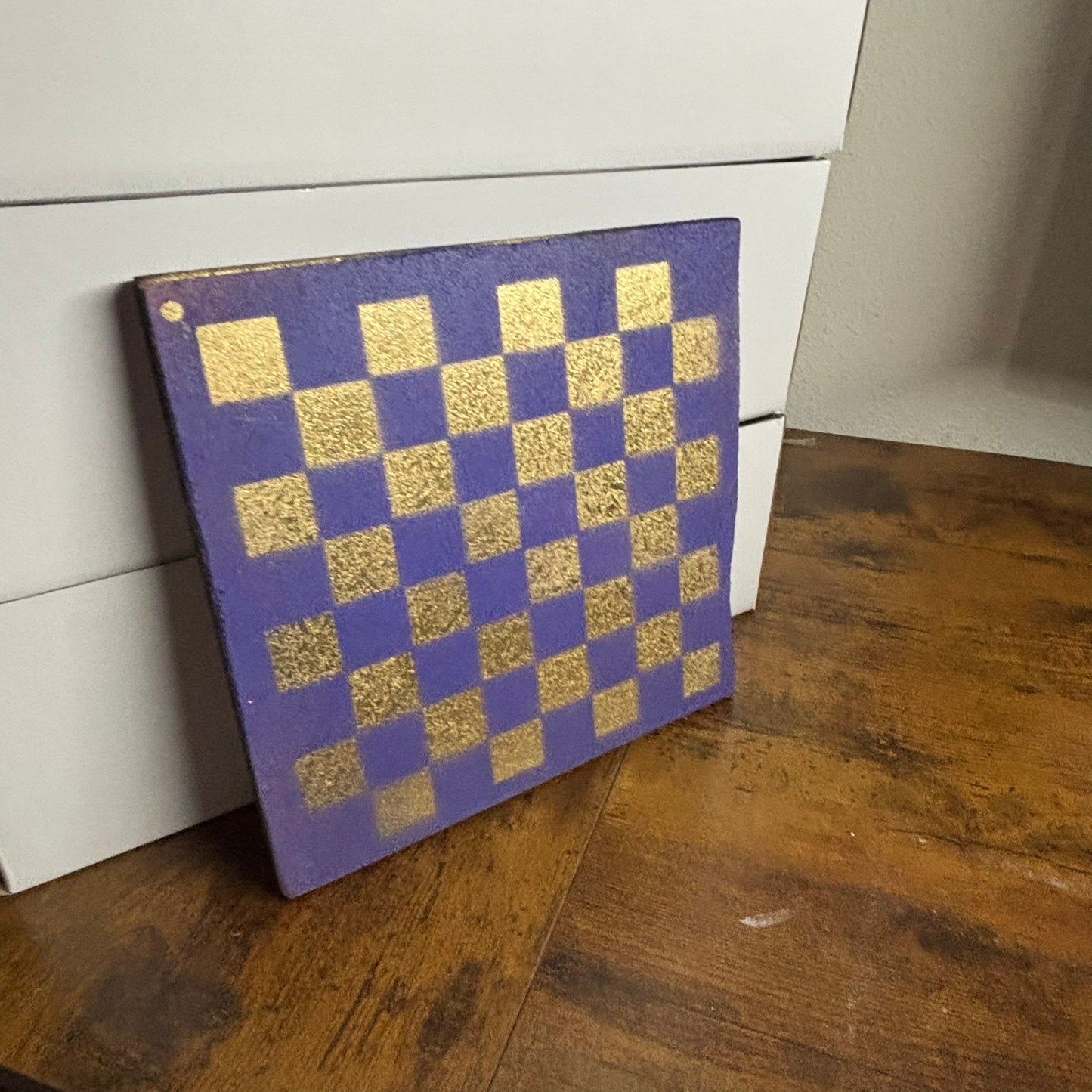 Purple Golden Hue - Painted Double Sided Chess Board