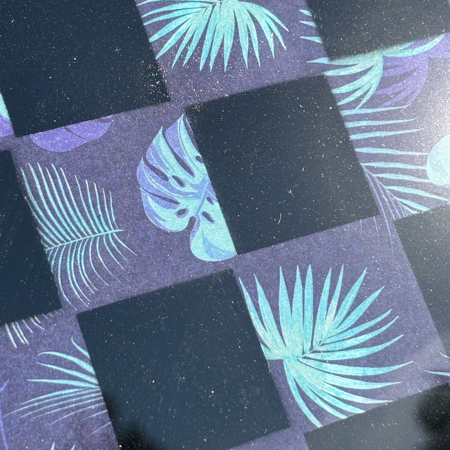 Blue Palms - Resin Coated Chess Board