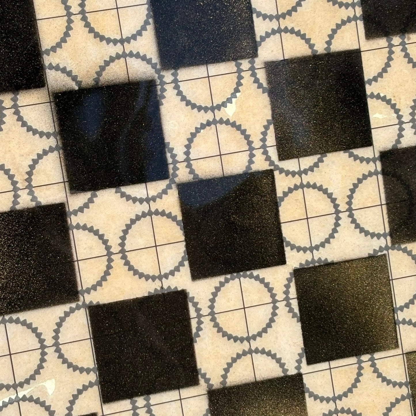 Steampunk Rotators - Resin Coated Chess Board