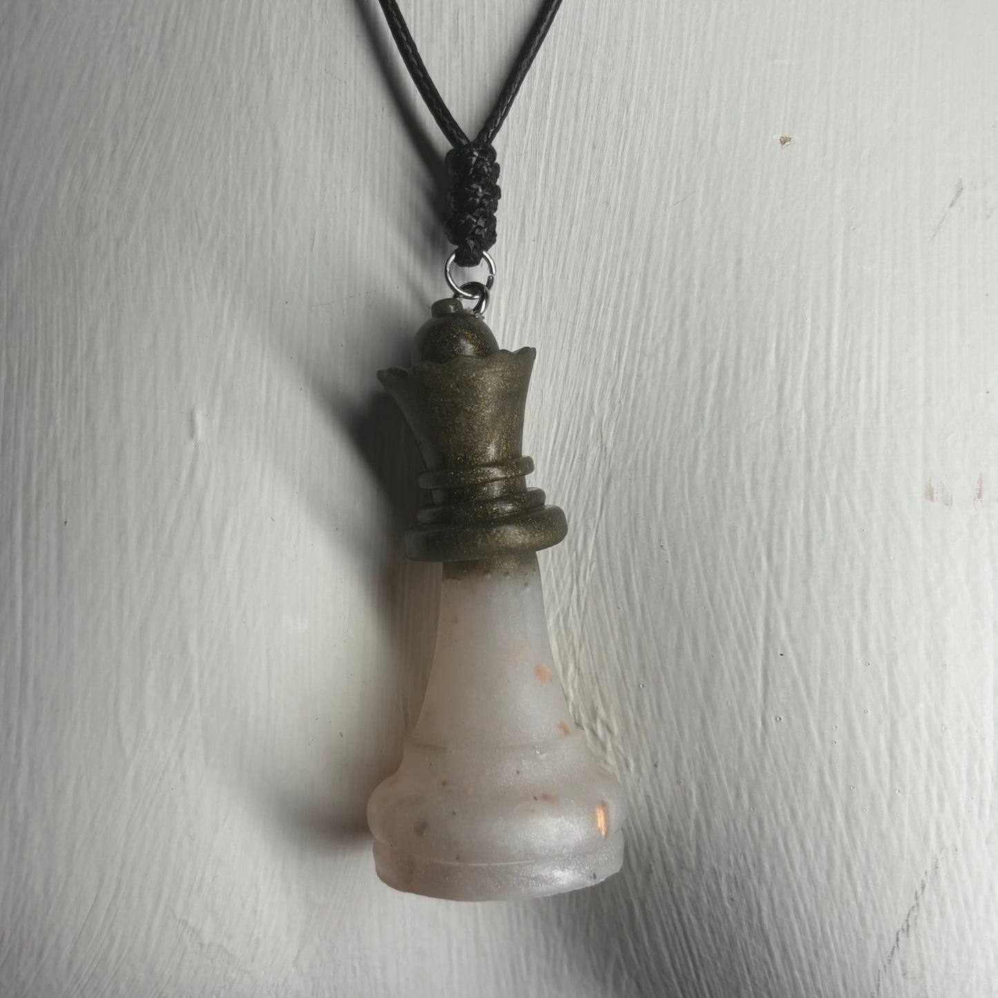 Crystal Green Queen - Handmade Resin Chess Necklace