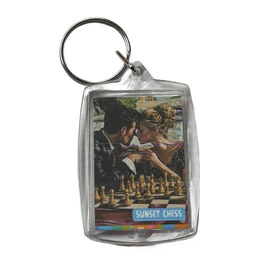 In Love - Chess  Photo Keychain