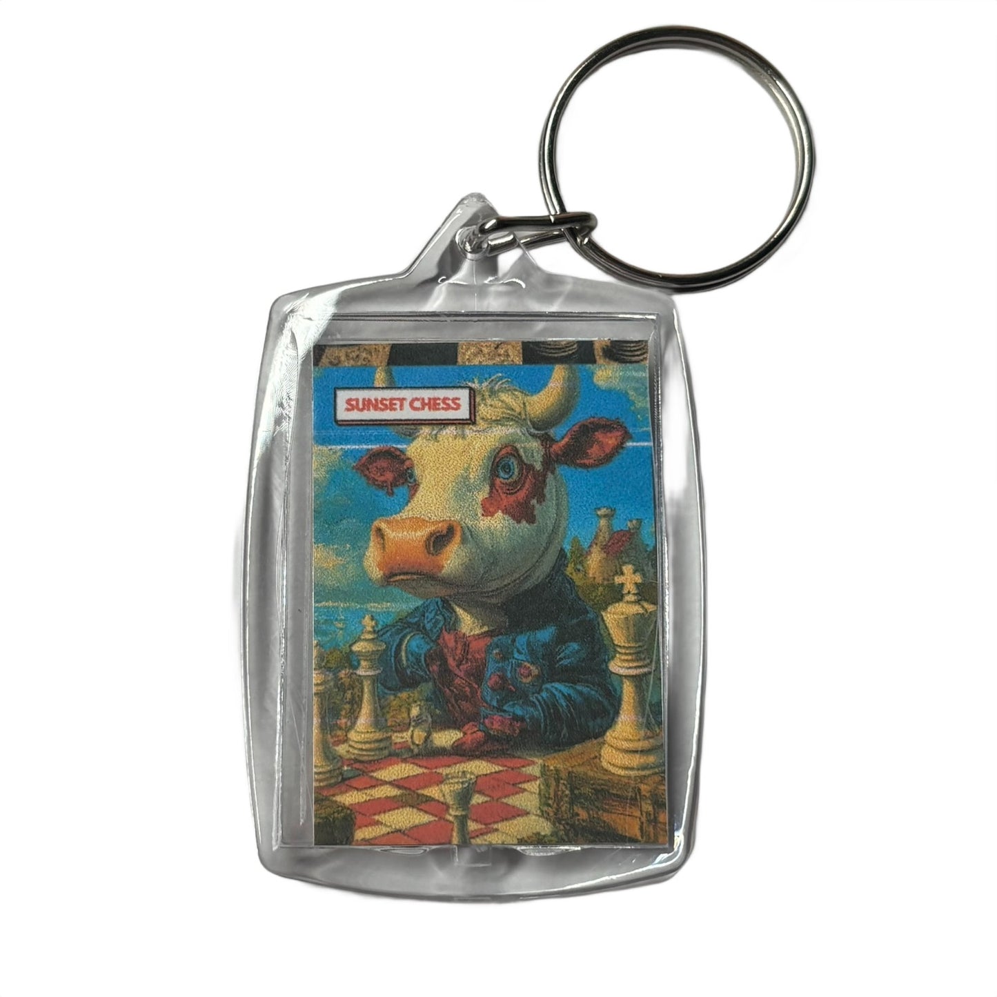 Baby Cow - Chess  Photo Keychain