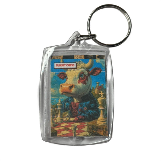 Baby Cow - Chess  Photo Keychain