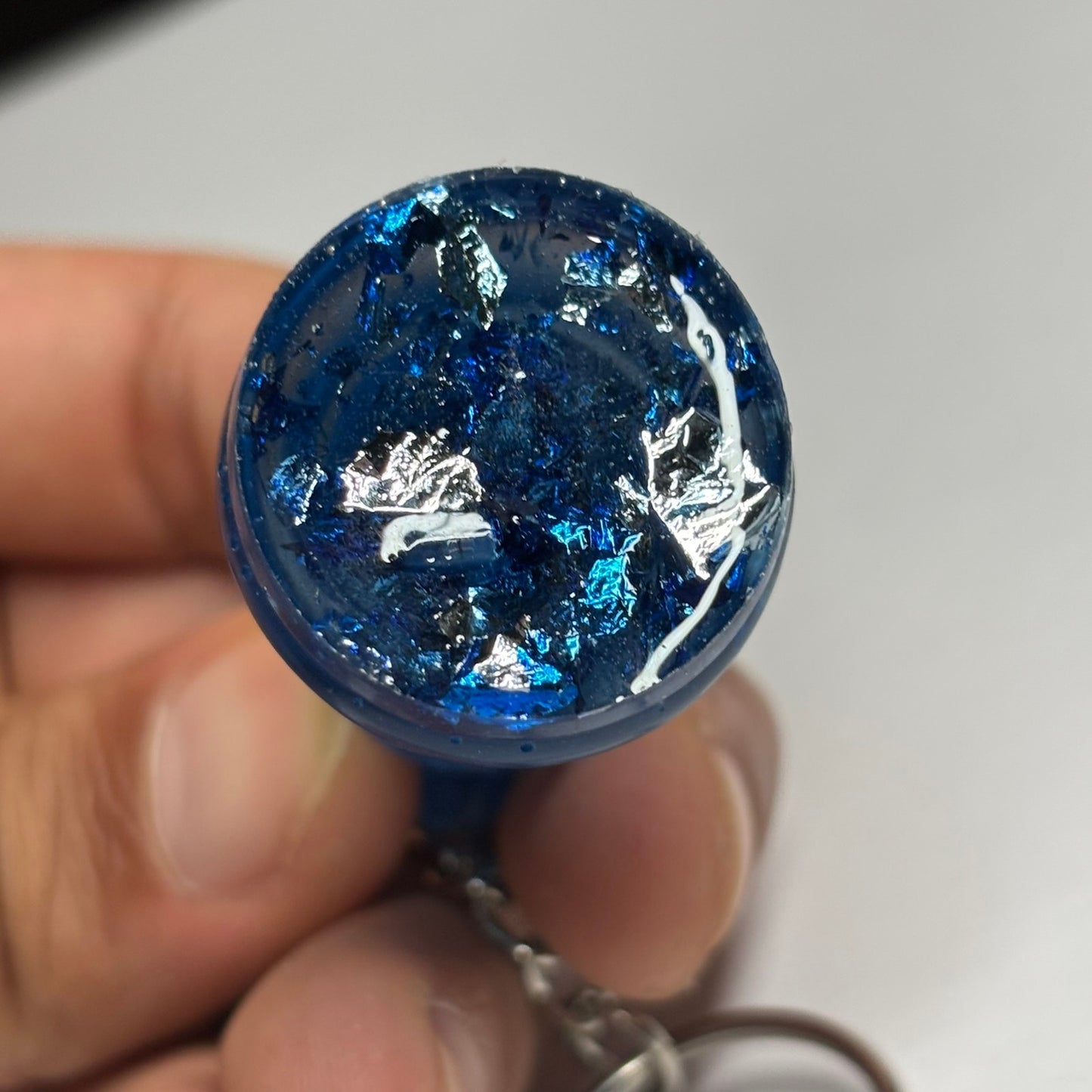 Blue Crystal Queen - Handmade Resin Keychain