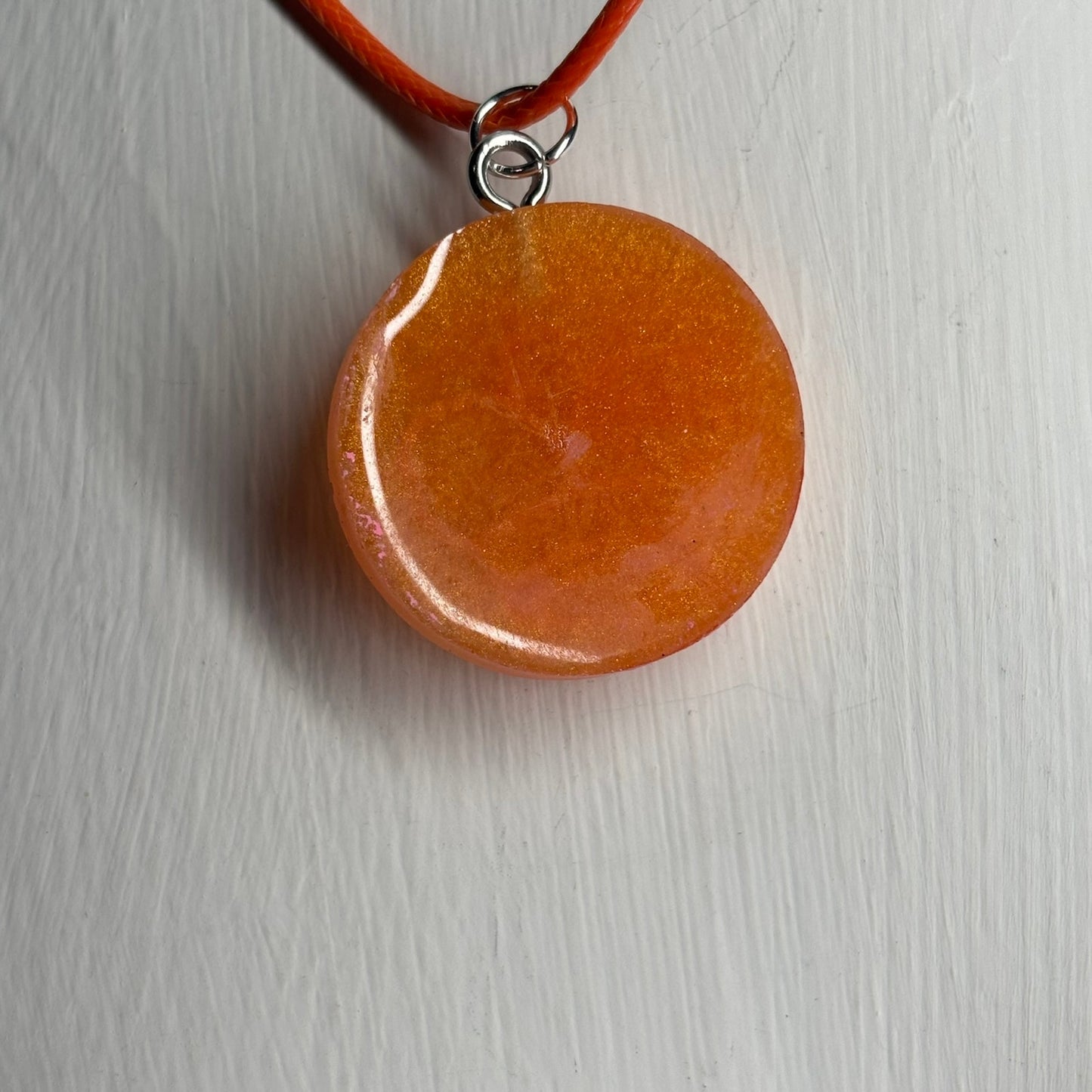 Sunset Pink King - Handmade Resin Chess Necklace