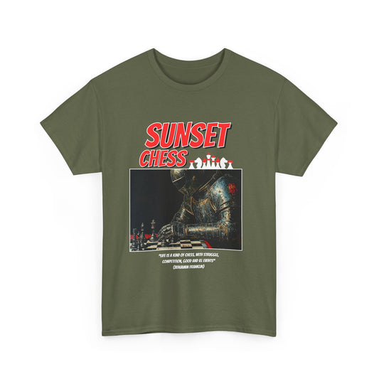 Knight In The Dark - Army Green Chess T Shirt