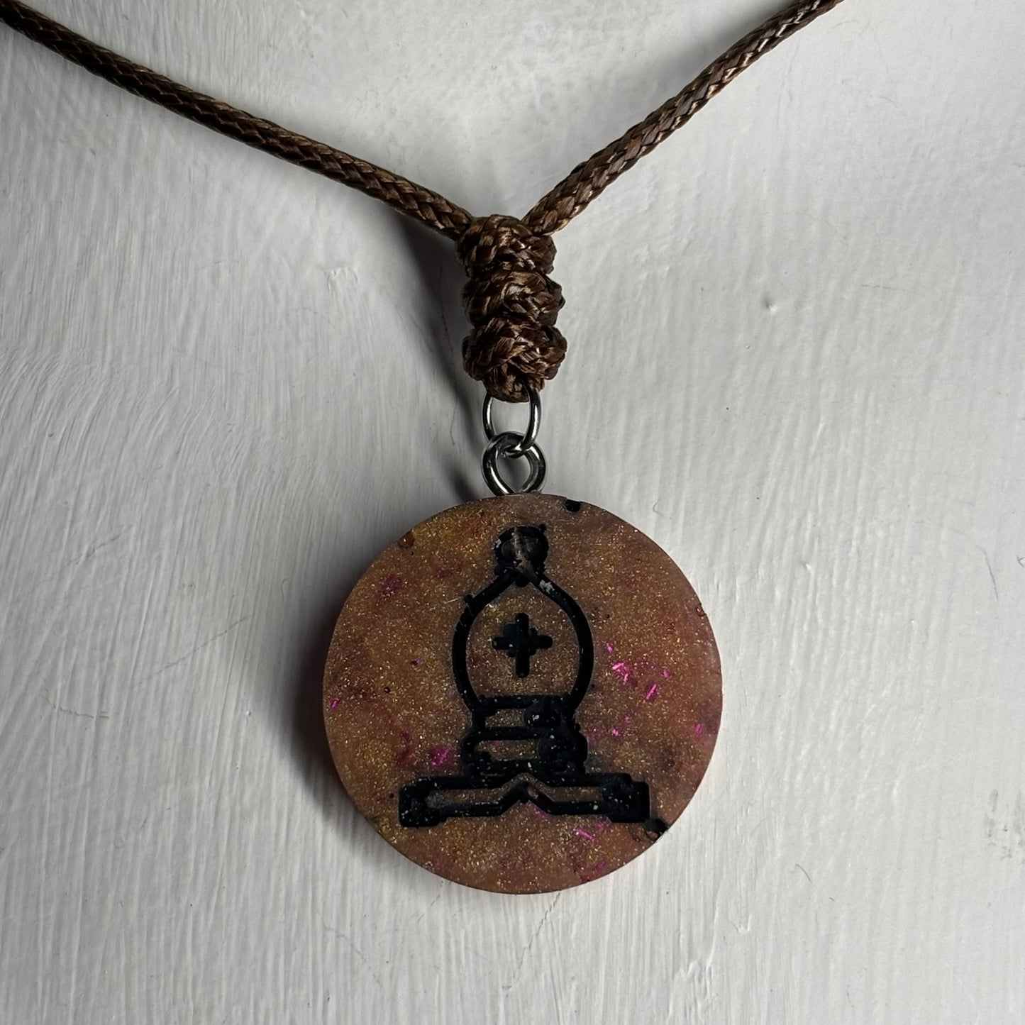 Classic Bishop - Handmade Resin Chess Necklace