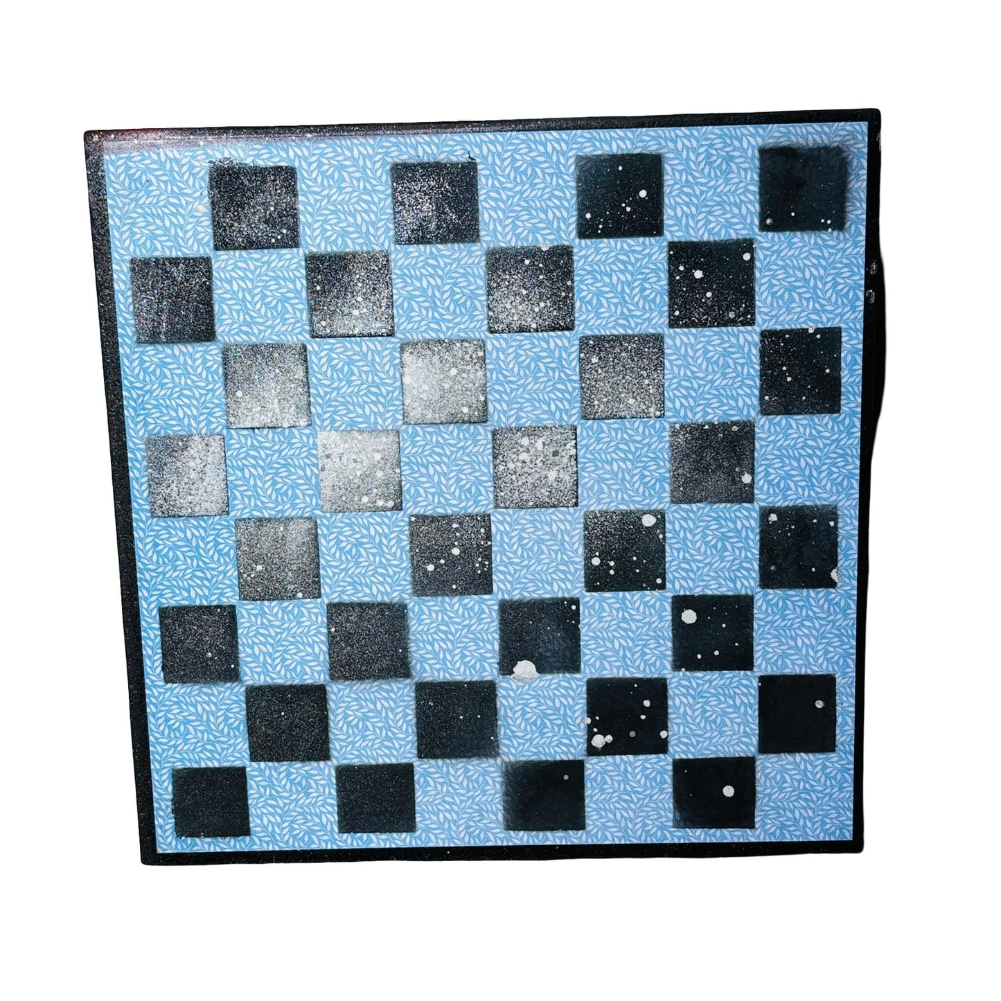 Simple Blue - Scrapbook Chess Board