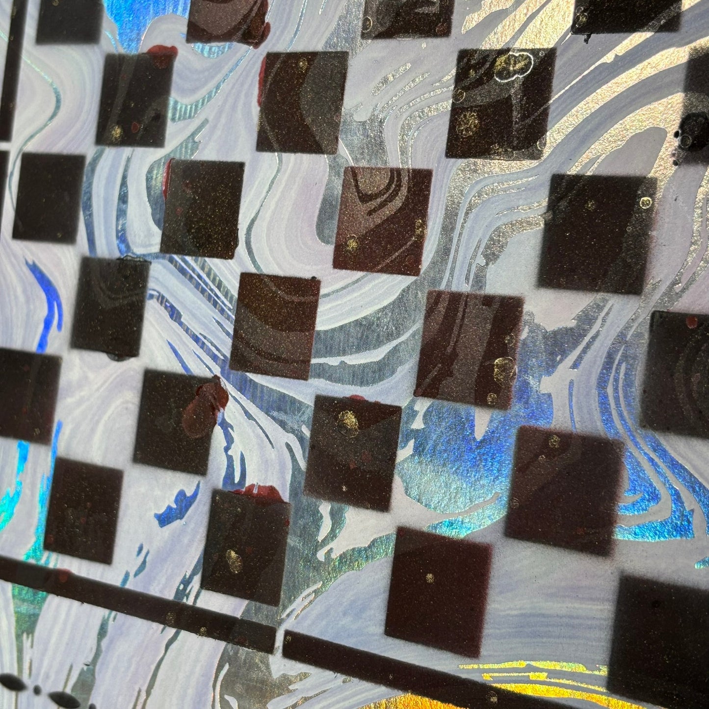 Glimmering Chrome - Scrapbook Chess Board