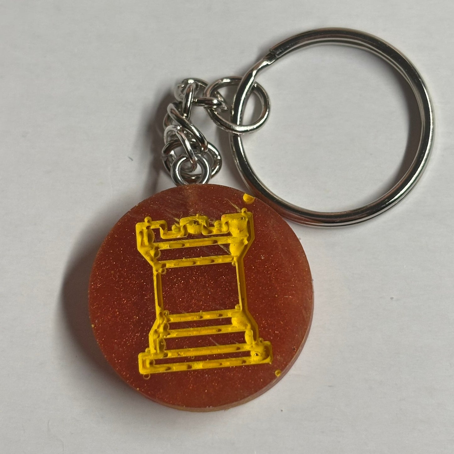 Red Rook - Handmade Resin Keychain