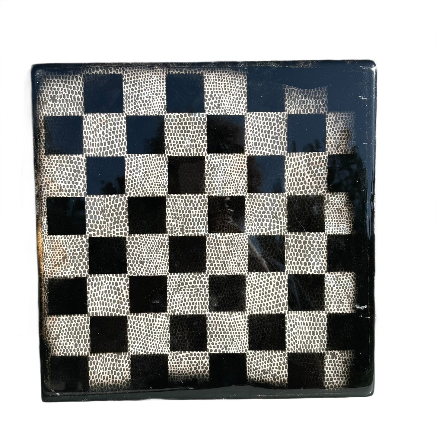 Spotted Black - Resin Coated Chess Board