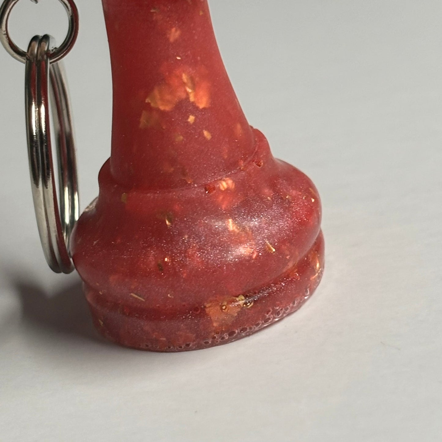 Glittered Red King - Handmade Resin Keychain