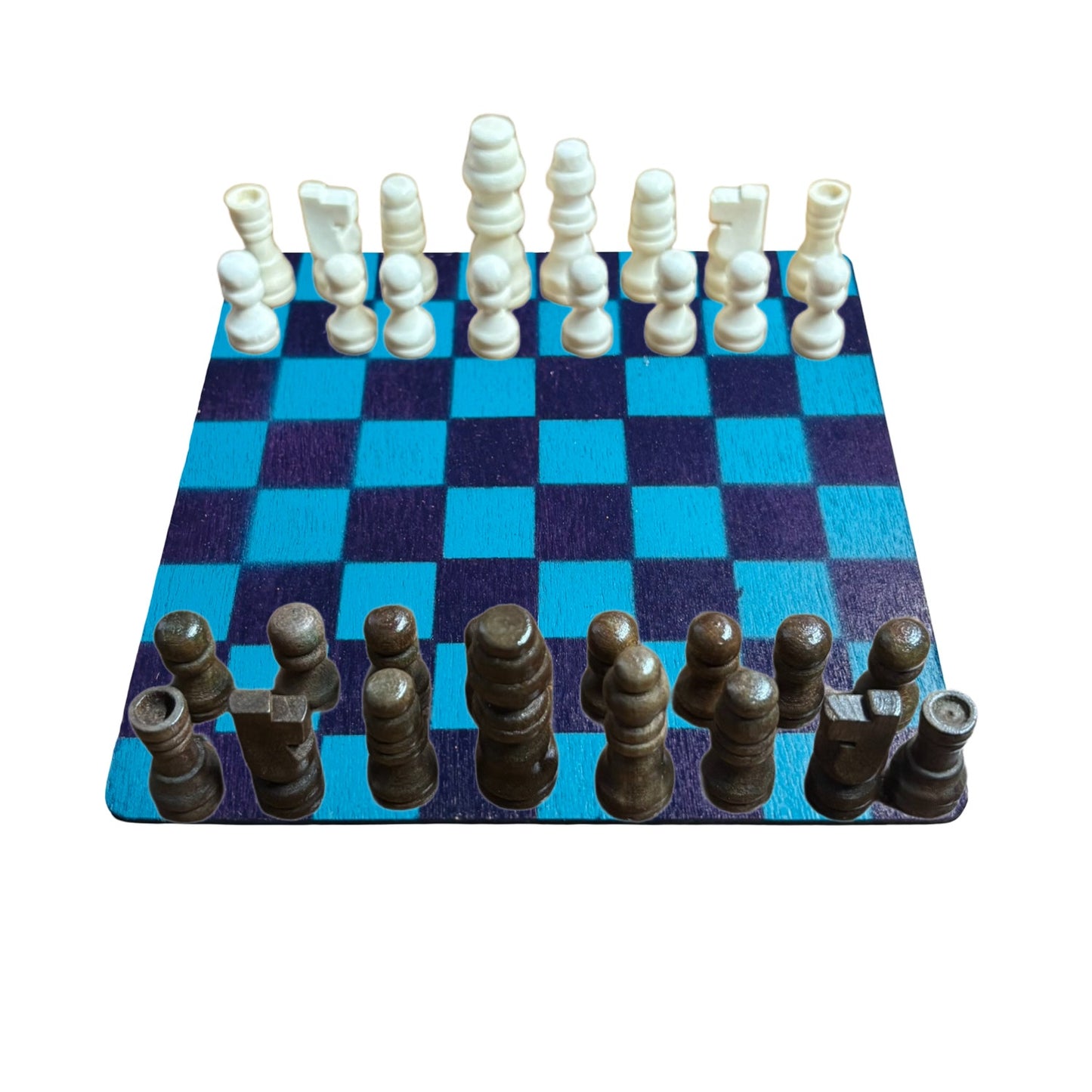 Dark Purple Blue - Mini Chess Set