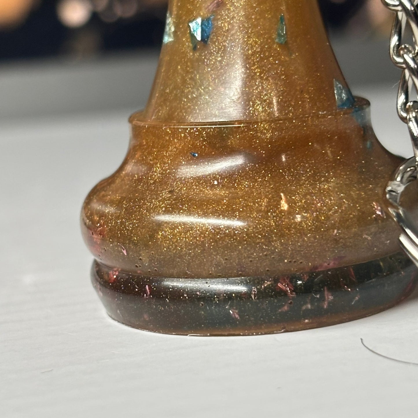 Banana Royal Rook - Handmade Resin Keychain - Large Edition